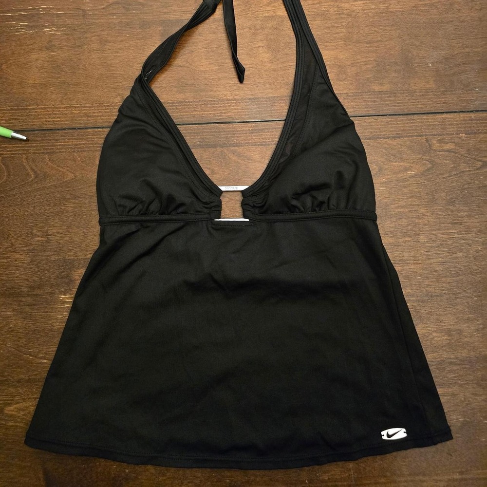 Nike Swim Black Halter Tankini Top (Size 8)